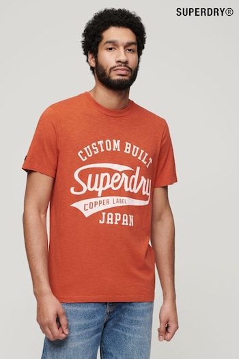 Superdry Orange Copper Label Script T-Shirt (E12147) | £30