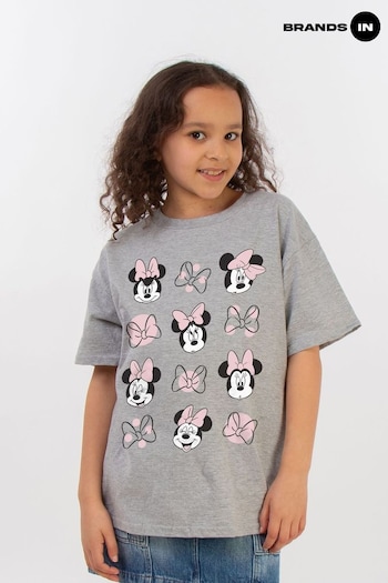 Brands In Grey Girls Minnie Mouse Multiple Heather T-Shirt (E12206) | £18