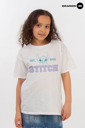 Brands In White Lilo and Stitch Collegial Pastel Girls T-Shirt (E12208) | £18