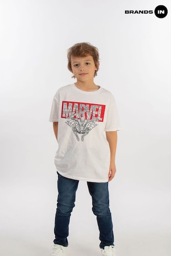 Brands In White Spider-Man Marvel Logo Red Boys T-Shirt (E12211) | £18