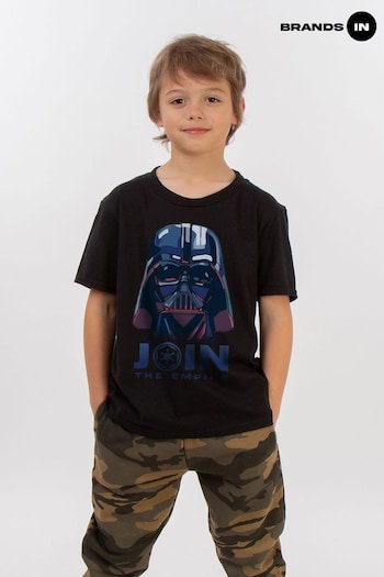 Brands In Black Star Wars Vader Join The Empire Boys T-Shirt (E12214) | £18