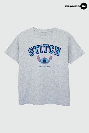Brands In Grey Lilo and Stitch Collegial Girls Heather T-Shirt (E12216) | £18