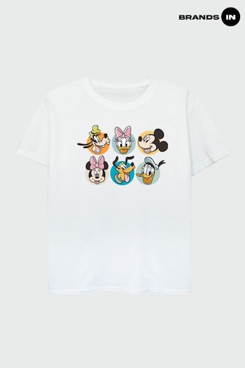 Essentials In White Boys Mickey Mouse Gradient Mickey Heather Disney T-Shirt (E12220) | £18