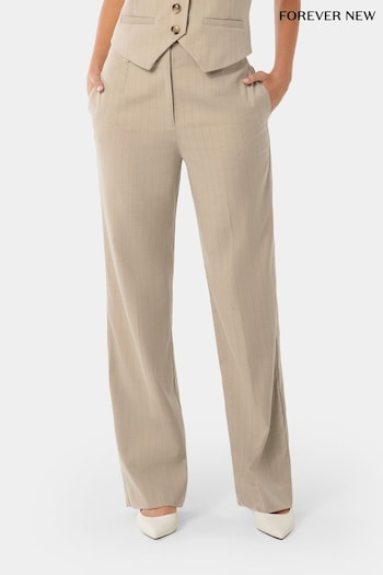 Forever New Natural Emmie Straight Leg Trousers (E12278) | £60