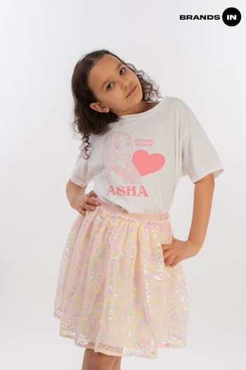 Brands In White Wish Strong Heart Asha Girls T-Shirt (E12289) | £18