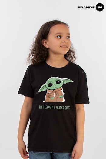 Brands In Black Girls Star Wars The Mandalorian Grogu Snacks T-Shirt (E12290) | £18