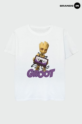 Brands In White Guardians Of The Galaxy Girls T-Shirt (E12295) | £18