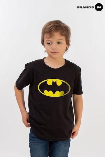 Brands In Black Boys Batman Official Logo T-Shirt (E12302) | £18