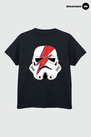 continues In Black Star Wars Command Stormtrooper Glam Boys T-Shirt (E12305) | £18