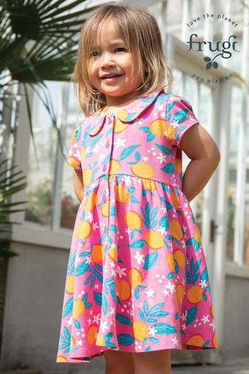 Frugi Recycled Pink Dress (E12323) | £32 - £36