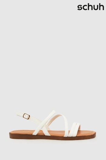Schuh Tiffany White Sandals (E12454) | £35
