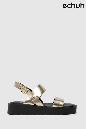 Schuh Gold Tayla Chunky Sandals (E12455) | £40
