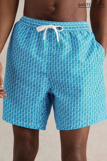 White Stuff Blue Geo Pineapple Swim Shorts (E12650) | £35
