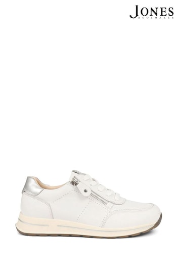 Jones Bootmaker Antheia Leather White Trainers (E12870) | £79