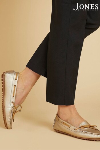 Jones Bootmaker Gold Perri Leather Loafers (E12917) | £89