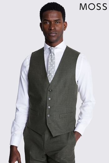 MOSS Tailored Fit Green Army Performance Waistcoat (E12959) | £110