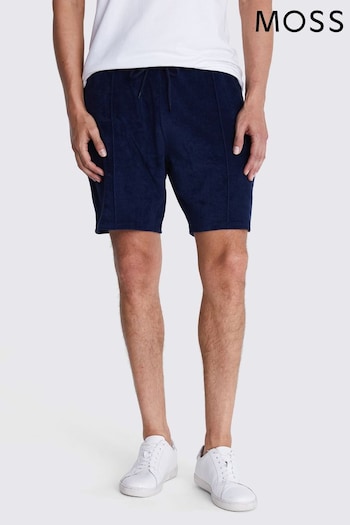 MOSS Blue Terry Towelling Shorts (E12971) | £40