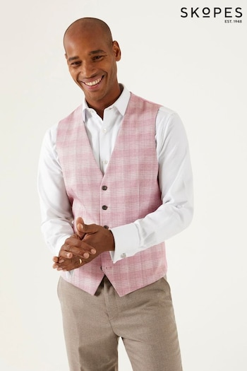 Skopes Pink Montalvo Check Waistcoat (E13228) | £55