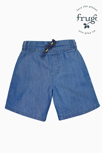 Frugi Blue Chambray Men Shorts (E13273) | £24 - £26