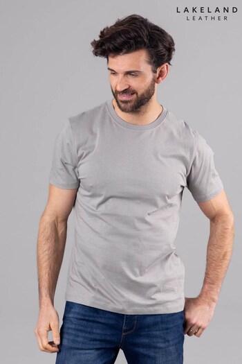 Lakeland Clothing Grey Logan Cotton Blend Short Sleeve T-Shirt (E13450) | £20