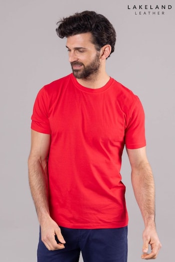 Lakeland Clothing Red Logan Cotton Blend Short Sleeve T-Shirt (E13451) | £20