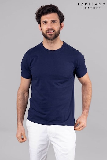 Lakeland Clothing Blue Logan Cotton Blend Short Sleeve T-Shirt (E13452) | £20