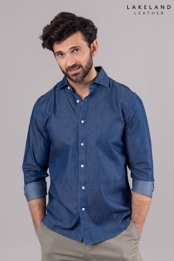 Lakeland Clothing Blue Lee Cotton Shirt (E13455) | £50