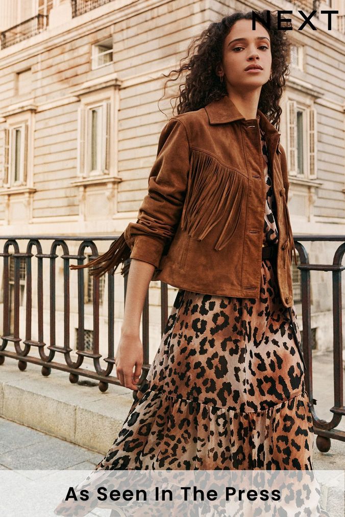 Next tan leather jacket discount