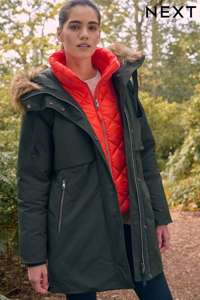 Womens Green Parka Coats Next Official Site