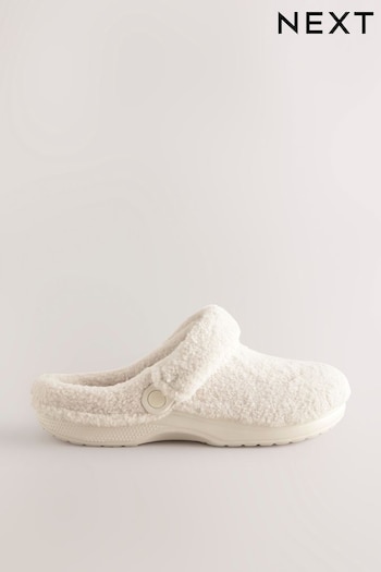 Ecru Borg Eva Clog Slippers (E13763) | £20