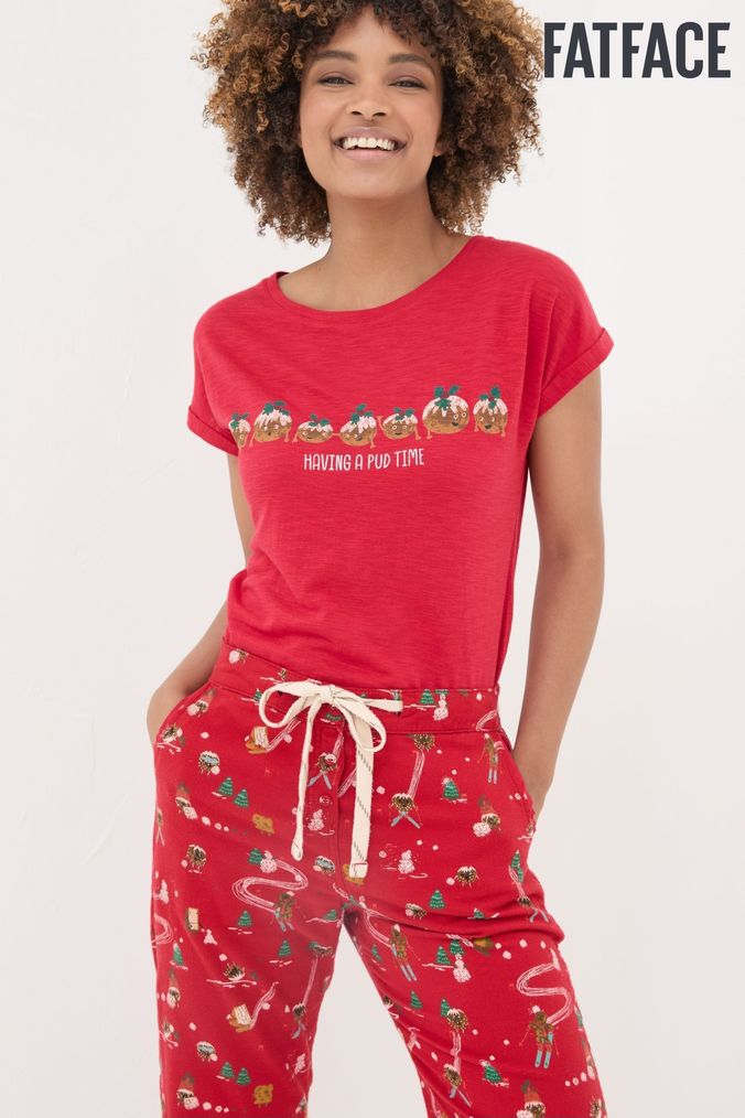 Buy Women s Pyjamas Red FatFace Nightwear Online Next UK
