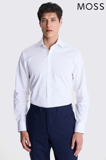 MOSS Tailored Fit Stretch Contrast White Shirt (E14226) | £35