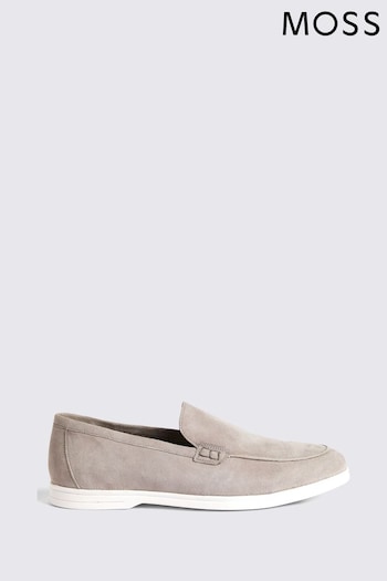 MOSS Natural Lewisham Taupe Suede Casual Loafers (E14227) | £70