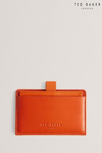 Ted Baker Orange Cody Block Leather Card Holder (E14420) | £30