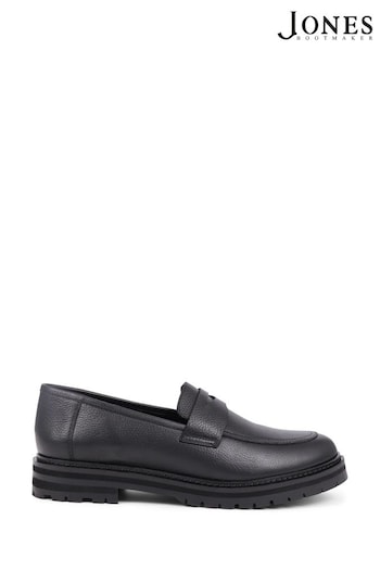 Jones Bootmaker Dara2 Leather Black Loafers (E14469) | £89