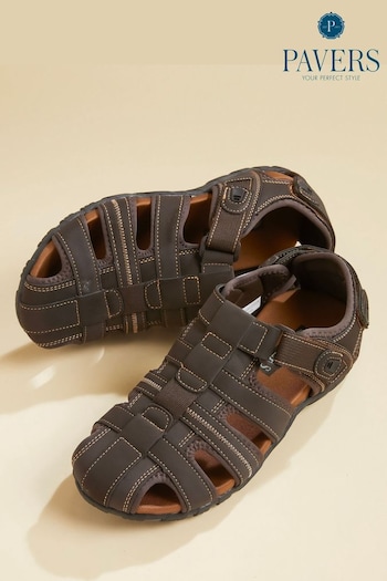 Pavers Adjustable Summer Brown Sandals (E14510) | £40