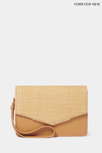 Forever New Natural Waverly Weave Phone Purse (E14793) | £30