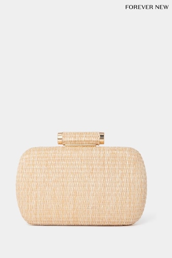 Forever New Natural Brynn Weave Hardcase Clutch (E14796) | £35