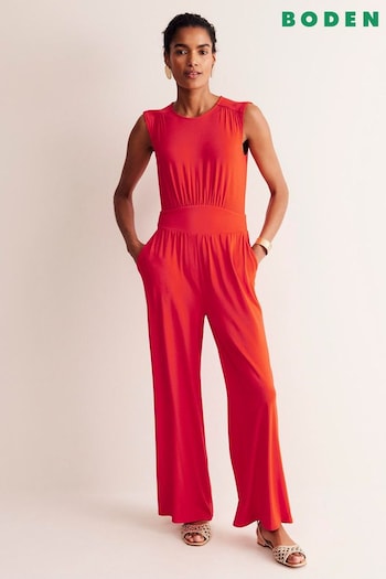 Boden Red Thea Jersey Jumpsuit (E14818) | £85