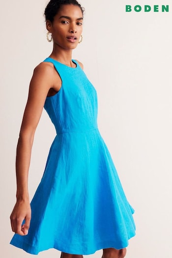 Boden Blue Carla Linen Short Dress (E14826) | £110