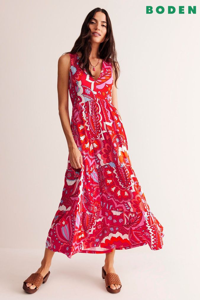 Tory Burch handkerchief patchwork dress Buy Women s Red Maxi Summer Dress Holiday Midiless Dresses Online ArvindShops