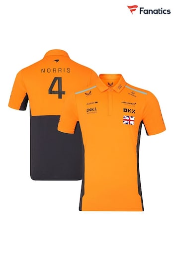 Fanatics Orange F1 McLaren 2024 Team Lando Norris Driver Polo Shirt (E14992) | £75