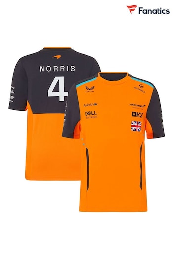 Fanatics Kids Orange F1 McLaren 2024 Team Lando Norris Set Up T-Shirt (E15003) | £45
