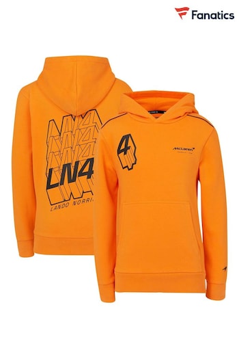 Fanatics Kids Orange F1 McLaren Lando Norris Driver Hoodie (E15007) | £55