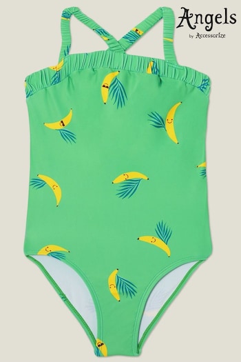 Angels By Accessorize Green Banana Print Swimsuit (E15190) | £14 - £15