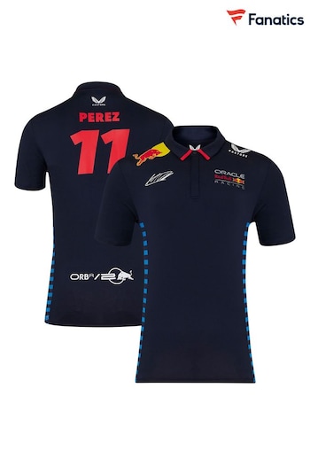 Fanatics F1 Red Bull Racing 2024 Sergio Perez Team Blue Polo Shirt (E15260) | £75