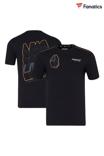 Fanatics Unisex F1 McLaren Lando Norris Driver Black T-Shirt (E15278) | £32