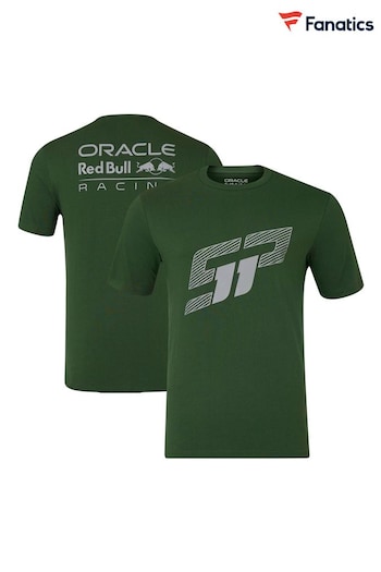 Fanatics Unisex F1 Red Bull Racing Sergio Perez Checo Reflective Green T-Shirt (E15299) | £32