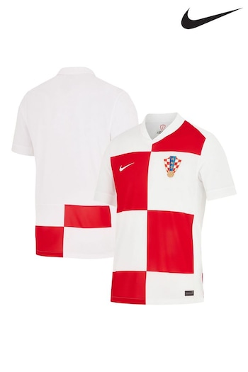 Nike White Croatia 2024 Home Stadium Shirt (E15331) | £85