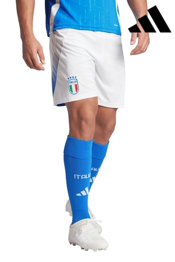 adidas White Italy Home Shorts 2024 (E15345) | £38